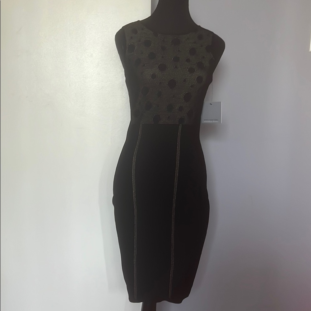 ANDREW MARC | Circular Knit Midi Dress Sz XS